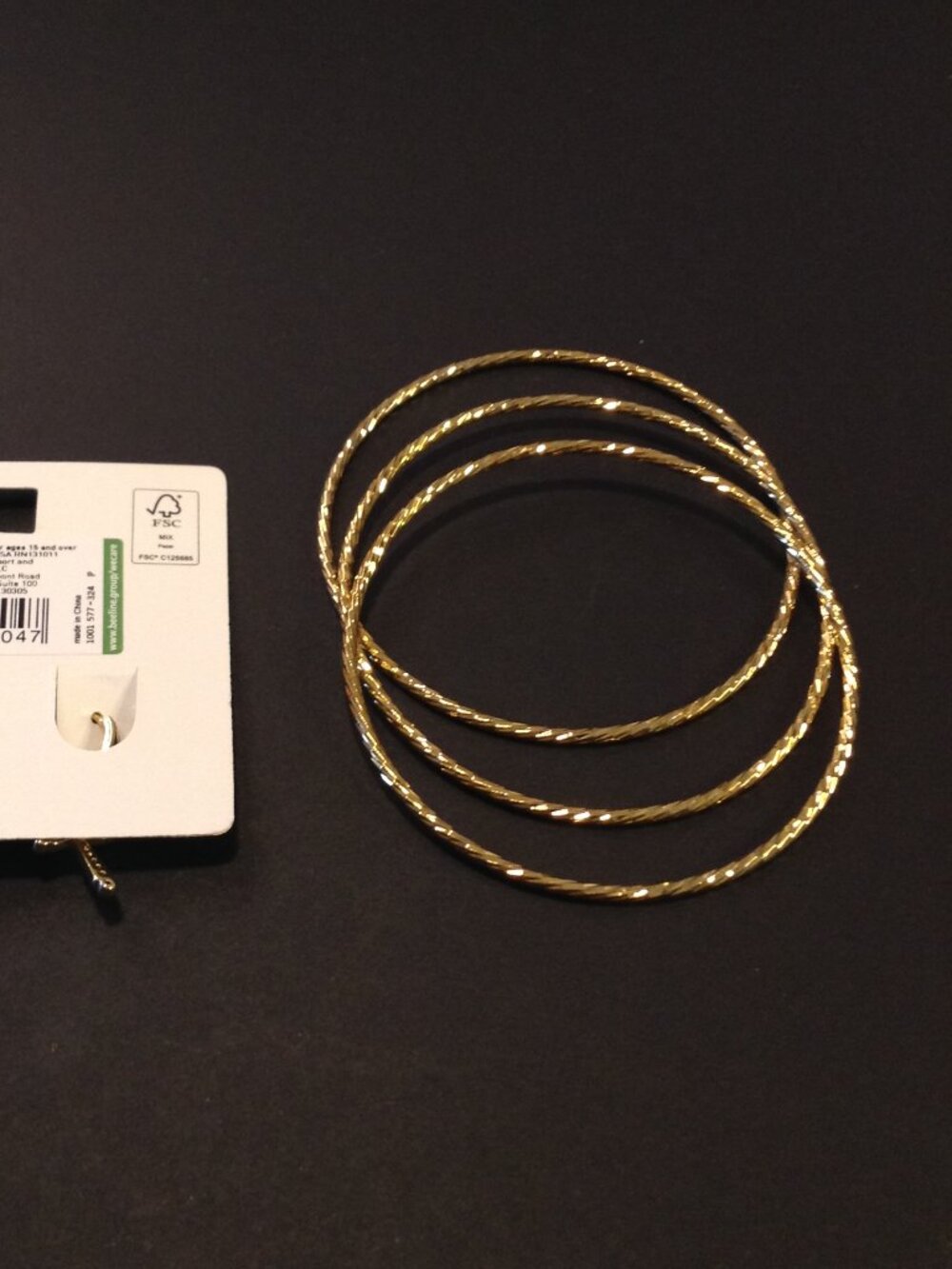 Nwt Gold Plated Dangle Hoop Crosses & Set Of 3 Gold Toned Bangles Boho Hippie — image 5 of 6